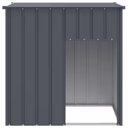vidaXL Dog House Dog Kennel with Roof Dog Cage Anthracite Galvanised Steel - anthracite - Additional view 2