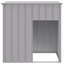 vidaXL Dog House Dog Kennel with Roof Dog Cage Anthracite Galvanised Steel - light grey
