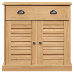 vidaXL Highboard Sideboard Side Cabinet Storage Cabinet VIGO Solid Wood Pine - brown - Additional view 10