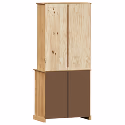 vidaXL Highboard Sideboard Side Cabinet Storage Cabinet VIGO Solid Wood Pine - brown - Additional view 6