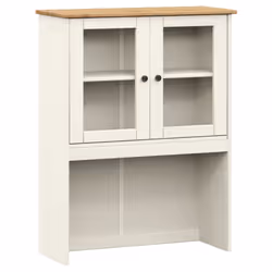 vidaXL Highboard Sideboard Side Cabinet Storage Cabinet VIGO Solid Wood Pine - white, with 2 doors - Additional view 7