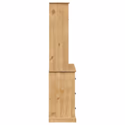 vidaXL Highboard Sideboard Side Cabinet Storage Cabinet VIGO Solid Wood Pine - brown, with 1 door - Additional view 5
