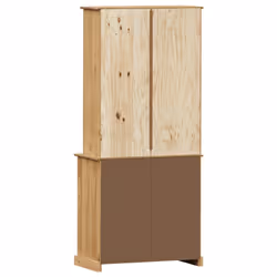 vidaXL Highboard Sideboard Side Cabinet Storage Cabinet VIGO Solid Wood Pine - brown, with 1 door - Additional view 6