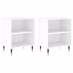 VidaXL 826765, White, Iron, Wood, 400 mm, 300 mm, 500 mm, 2 pc(s)