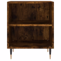 vidaXL Bedside Cabinet Bedside Table Nightstand Sonoma Oak Engineered Wood - smoked oak, 2 pcs - Additional view 4