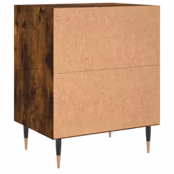 vidaXL Bedside Cabinet Bedside Table Nightstand Sonoma Oak Engineered Wood - smoked oak, 2 pcs - Additional view 6