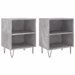VidaXL 826789, Concrete colour, Iron, Wood, 400 mm, 300 mm, 500 mm, 2 pc(s)