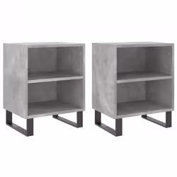 VidaXL 826805, Concrete colour, Iron, Wood, 400 mm, 300 mm, 500 mm, 2 pc(s)