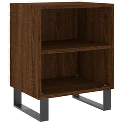 vidaXL Bedside Cabinet Bed Table Nightstand Side Table Black Engineered Wood - brown oak, 1 pcs