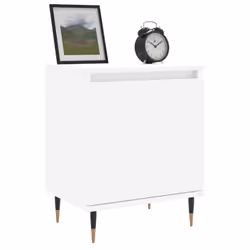 vidaXL Bedside Cabinets Bedside Table Nightstand 2 pcs White Engineered Wood - white, 2 pcs - Additional view 2