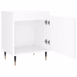 vidaXL Bedside Cabinets Bedside Table Nightstand 2 pcs White Engineered Wood - white, 2 pcs - Additional view 5