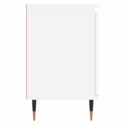 vidaXL Bedside Cabinets Bedside Table Nightstand 2 pcs White Engineered Wood - white, 2 pcs - Additional view 6