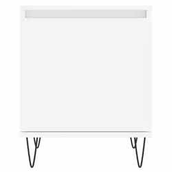 vidaXL Bedside Cabinets Bedside Table 2 pcs High Gloss White Engineered Wood - white, 2 pcs - Additional view 4