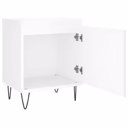 vidaXL Bedside Cabinets Bedside Table 2 pcs High Gloss White Engineered Wood - white, 2 pcs - Additional view 5