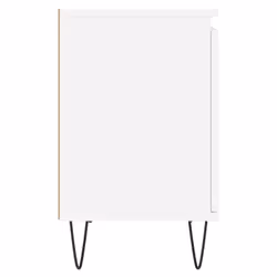 vidaXL Bedside Cabinets Bedside Table 2 pcs High Gloss White Engineered Wood - white, 2 pcs - Additional view 6