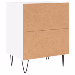 vidaXL Bedside Cabinets Bedside Table 2 pcs High Gloss White Engineered Wood - white, 2 pcs - Additional view 7