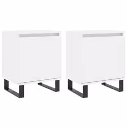 VidaXL 826845, White, Iron, Wood, 400 mm, 300 mm, 500 mm, 2 pc(s)