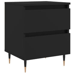 vidaXL Bedside Cabinets Side Table Bedstand 2 pcs Grey Sonoma Engineered Wood - black, 1 pcs