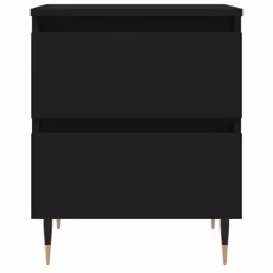 vidaXL Bedside Cabinets Side Table Bedstand 2 pcs Grey Sonoma Engineered Wood - black, 1 pcs - Additional view 4