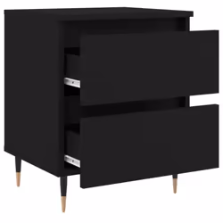 vidaXL Bedside Cabinets Side Table Bedstand 2 pcs Grey Sonoma Engineered Wood - black, 1 pcs - Additional view 5