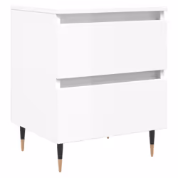 VidaXL 826865, White, Iron, Wood, 400 mm, 350 mm, 500 mm, 2 pc(s)