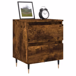 vidaXL Bedside Cabinets Side Table Bedstand 2 pcs Grey Sonoma Engineered Wood - smoked oak, 1 pcs - Additional view 2