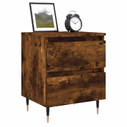vidaXL Bedside Cabinets Side Table Bedstand 2 pcs Grey Sonoma Engineered Wood - smoked oak, 2 pcs - Additional view 2