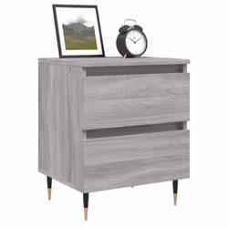 vidaXL Bedside Cabinets Side Table Bedstand 2 pcs Grey Sonoma Engineered Wood - grey sonoma, 1 pcs - Additional view 2