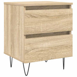 vidaXL Bedside Cabinets Side Table Nightstand 2 pcs Sonoma Oak Engineered Wood - sonoma oak, 1 pcs