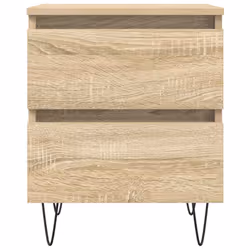 vidaXL Bedside Cabinets Side Table Nightstand 2 pcs Sonoma Oak Engineered Wood - sonoma oak, 1 pcs