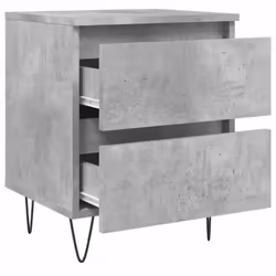 vidaXL Bedside Cabinets Side Table Nightstand 2 pcs Sonoma Oak Engineered Wood - concrete grey, 1 pcs - Additional view 5