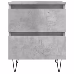 vidaXL Bedside Cabinets Side Table Nightstand 2 pcs Sonoma Oak Engineered Wood - concrete grey, 2 pcs - Additional view 4