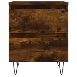 vidaXL Bedside Cabinets Side Table Nightstand 2 pcs Sonoma Oak Engineered Wood - smoked oak, 2 pcs - Additional view 4