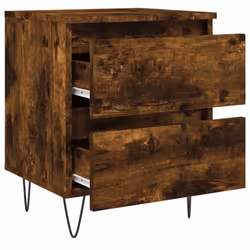 vidaXL Bedside Cabinets Side Table Nightstand 2 pcs Sonoma Oak Engineered Wood - smoked oak, 2 pcs - Additional view 5