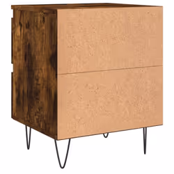 vidaXL Bedside Cabinets Side Table Nightstand 2 pcs Sonoma Oak Engineered Wood - smoked oak, 2 pcs - Additional view 7