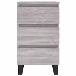 vidaXL Bedside Cabinets Bedside Table Nightstand 2 pcs Black Engineered Wood - grey sonoma, 2 pcs - Additional view 4