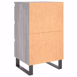vidaXL Bedside Cabinets Bedside Table Nightstand 2 pcs Black Engineered Wood - grey sonoma, 2 pcs - Additional view 7