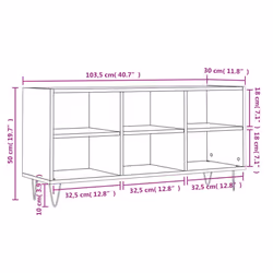 vidaXL TV Cabinet TV Unit Media Cabinet TV Stand Concrete Grey Engineered Wood - Additional view 8