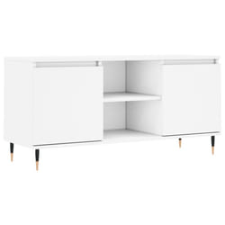 vidaXL TV Cabinet TV Unit Sideboard Media Unit TV Stand White Engineered Wood