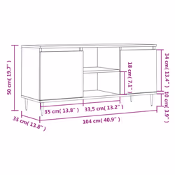 vidaXL TV Cabinet TV Unit Media Cabinet TV Stand Concrete Grey Engineered Wood - Additional view 10
