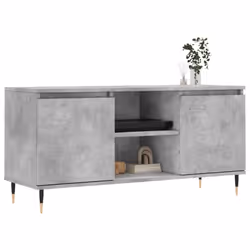 vidaXL TV Cabinet TV Unit Media Cabinet TV Stand Concrete Grey Engineered Wood