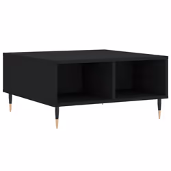vidaXL Coffee Table Tea Side Table Sofa Table High Gloss White Engineered Wood - black