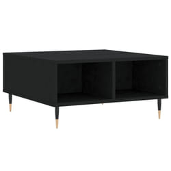 vidaXL Coffee Table Tea Side Table Sofa Table High Gloss White Engineered Wood - black
