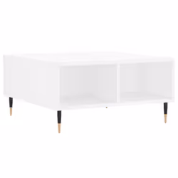 vidaXL Coffee Table Tea Side Table Sofa Table High Gloss White Engineered Wood - high gloss white