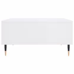 vidaXL Coffee Table Tea Side Table Sofa Table High Gloss White Engineered Wood - high gloss white - Additional view 4