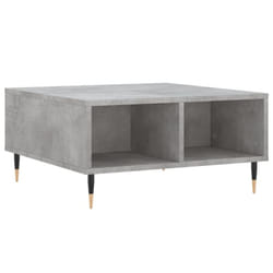 vidaXL Coffee Table Tea Side Table Sofa Table High Gloss White Engineered Wood - concrete grey