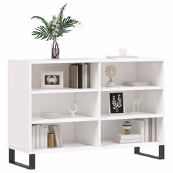 vidaXL Sideboard Storage Cabinet Cupboard High Gloss White Engineered Wood