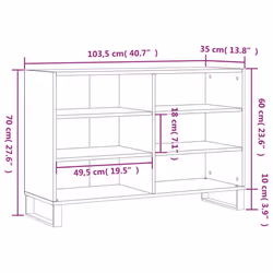 vidaXL Sideboard Storage Side Cabinet Cupboard Grey Sonoma Engineered Wood