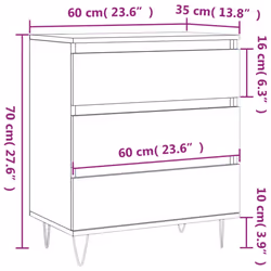 vidaXL Sideboard Storage Cabinet Cupboard Side Cabinet White Engineered Wood - Additional view 10