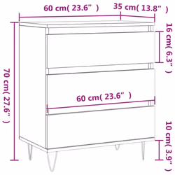 vidaXL Sideboard Storage Cabinet Cupboard Side Cabinet Black Engineered Wood - Additional view 10